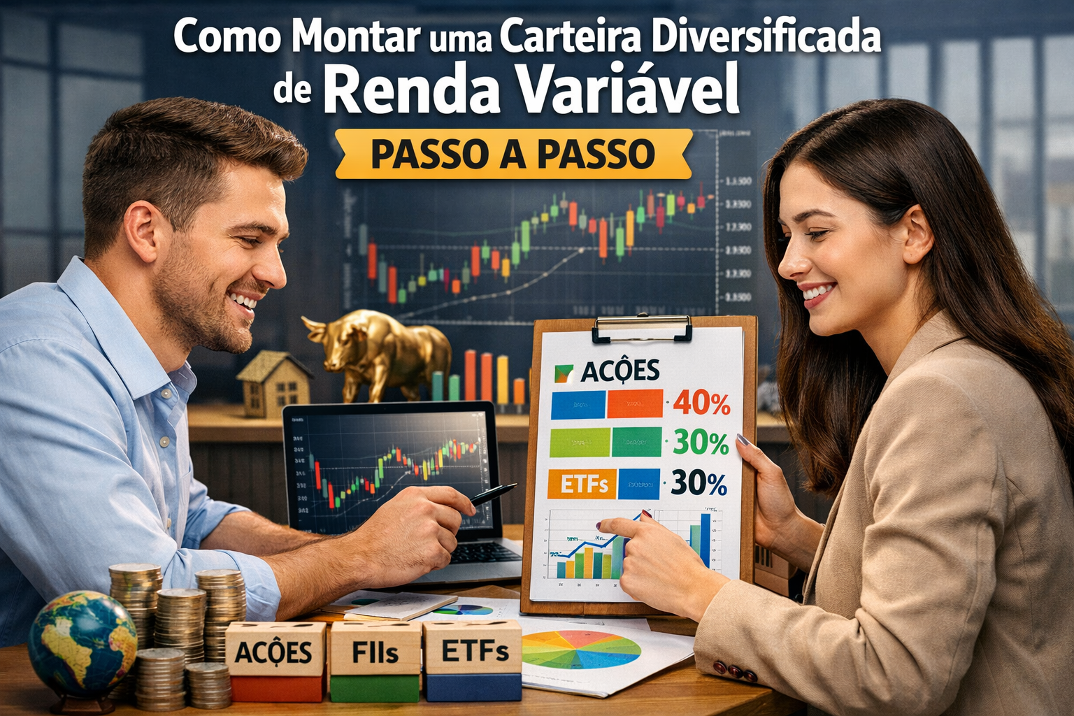 Como montar uma carteira diversificada de renda variável passo a passo