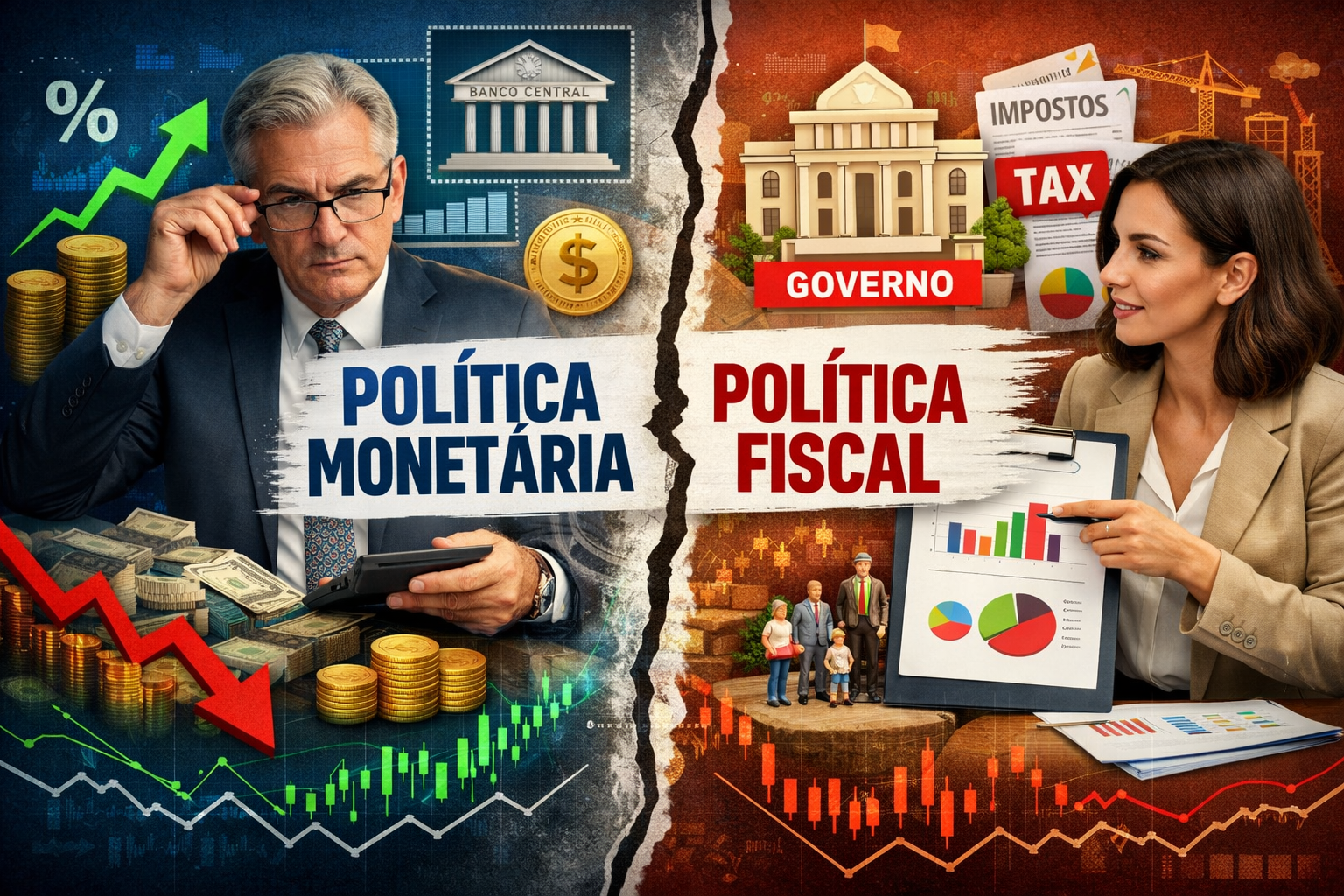 Política Monetária e Política Fiscal: Entenda as Diferenças e Como Elas Afetam Seus Investimentos