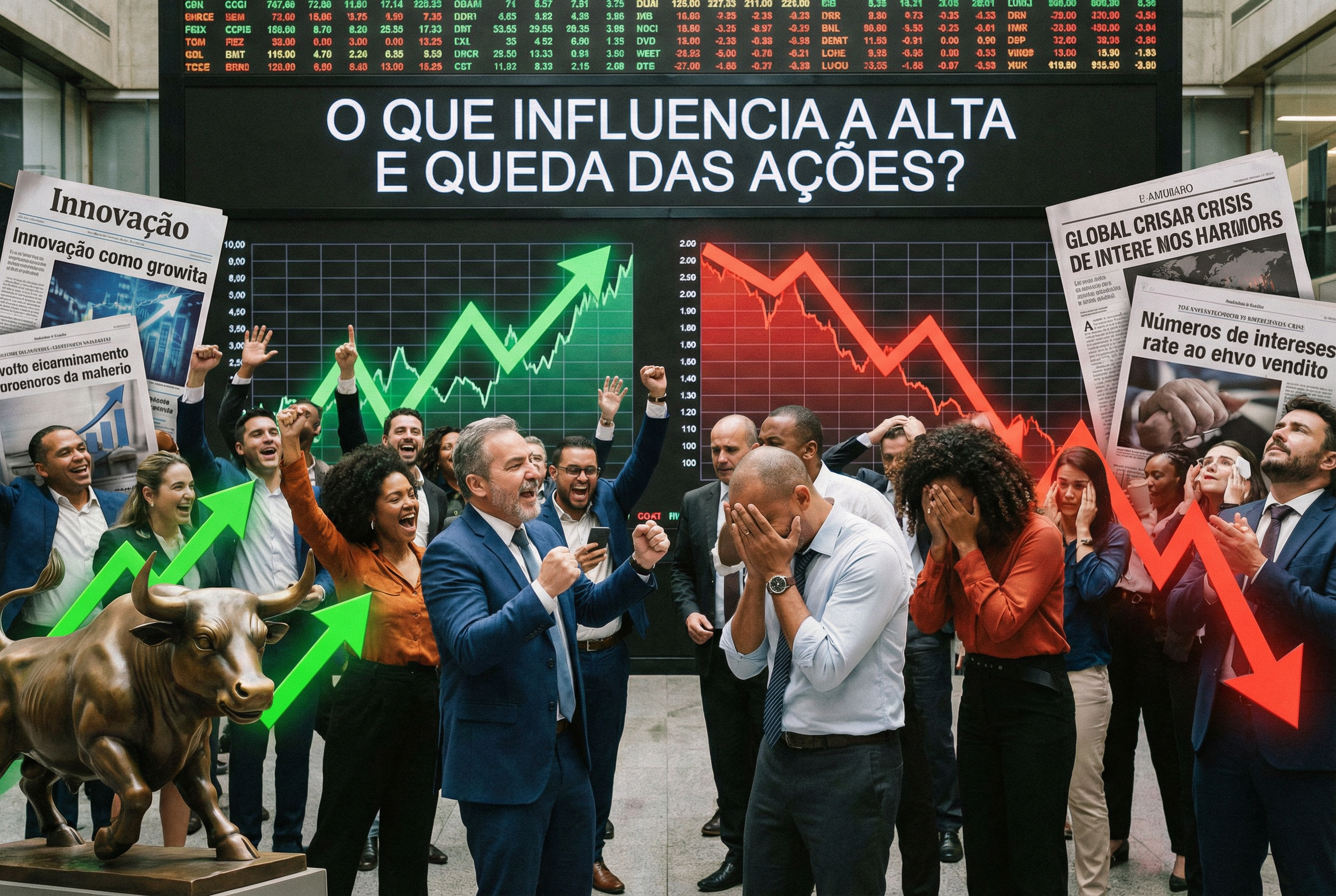 O que influencia a alta e queda das ações na bolsa de valores?