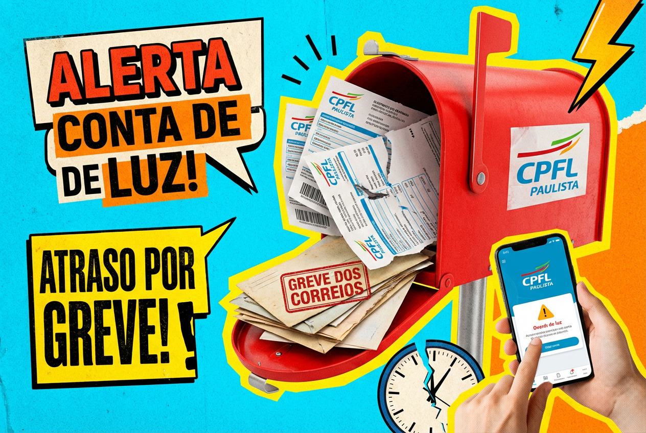 CPFL Paulista alerta clientes sobre atraso na conta de luz após paralisação dos Correios